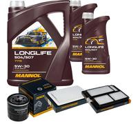 DENCKERMANN Controllo Set MANNOL LONGLIFE 5W-30 7L Per Mazda 3 1.6 1.4