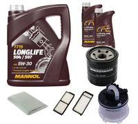 DENCKERMANN Controllo Set MANNOL LONGLIFE 5W-30 7L Per Mazda 3 1.6 1.4
