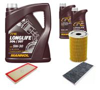DENCKERMANN Controllo Set MANNOL LONGLIFE 5W-30 7L Per Mercedes-Benz A-Klasse