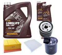DENCKERMANN Controllo Set MANNOL LONGLIFE 5W-30 7L Per Mercedes-Benz A-Klasse