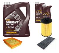DENCKERMANN Controllo Set MANNOL LONGLIFE 5W-30 7L Per Mercedes-Benz A-Klasse