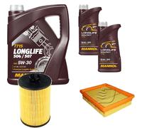 DENCKERMANN Controllo Set MANNOL LONGLIFE 5W-30 7L Per Mercedes-Benz A-Klasse