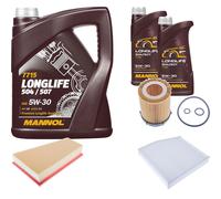 DENCKERMANN Controllo Set MANNOL Longlife 5W-30 7L Per Mercedes-Benz B-Klasse