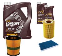 DENCKERMANN Controllo Set MANNOL LONGLIFE 5W-30 7L Per Mercedes-Benz C-Klasse