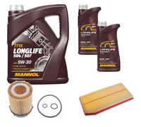 DENCKERMANN Controllo Set MANNOL LONGLIFE 5W-30 7L Per Mercedes-Benz C-Klasse