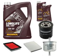 DENCKERMANN Controllo Set MANNOL LONGLIFE 5W-30 7L Per Nissan Primera 1.6 16V