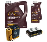 DENCKERMANN Controllo Set MANNOL LONGLIFE 5W-30 7L Per Nissan Qashqai II