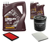 DENCKERMANN Controllo Set MANNOL LONGLIFE 5W-30 7L Per Nissan Terrano II 2.4