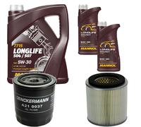 DENCKERMANN Controllo Set MANNOL LONGLIFE 5W-30 7L Per Nissan Urvan Bus 2.4i