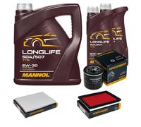 DENCKERMANN Controllo Set MANNOL LONGLIFE 5W-30 7L Per Nissan X-Trail 2.5 4x4