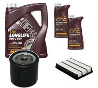 DENCKERMANN Controllo Set MANNOL LONGLIFE 5W-30 7L Per Opel Frontera B 2.2i