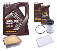 DENCKERMANN Controllo Set MANNOL LONGLIFE 5W-30 7L Per Porsche Cayenne 2.9 S