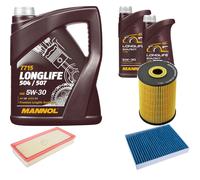 DENCKERMANN Controllo Set MANNOL LONGLIFE 5W-30 7L Per Porsche Cayenne 3.6 VW