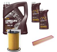 DENCKERMANN Controllo Set MANNOL LONGLIFE 5W-30 7L Per Porsche Panamera 3.0 D