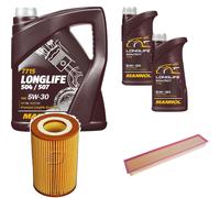 DENCKERMANN Controllo Set MANNOL LONGLIFE 5W-30 7L Per Porsche Panamera 3.0 S