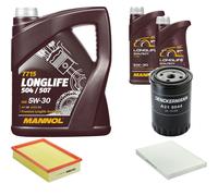 DENCKERMANN Controllo Set MANNOL LONGLIFE 5W-30 7L Per Seat Cordoba Vario 1.9
