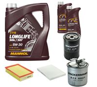 DENCKERMANN Controllo Set MANNOL LONGLIFE 5W-30 7L Per Seat Cordoba Vario 1.9