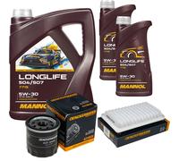DENCKERMANN Controllo Set MANNOL LONGLIFE 5W-30 7L Per Suzuki Splash 1.2 VVT