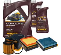 Denckermann Controllo Set mannol Longlife 5W-30 7L per Toyota Auris Kombi 1.8