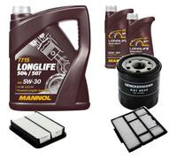DENCKERMANN Controllo Set MANNOL LONGLIFE 5W-30 7L Per Toyota Corolla Compact