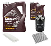 DENCKERMANN Controllo Set MANNOL LONGLIFE 5W-30 7L Per Toyota Previa 2.4