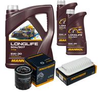 DENCKERMANN Controllo Set MANNOL LONGLIFE 5W-30 7L Per Toyota Yaris Verso 1.3