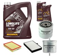 DENCKERMANN Controllo Set MANNOL LONGLIFE 5W-30 7L Per Volvo V90 Kombi