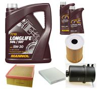DENCKERMANN Controllo Set MANNOL LONGLIFE 5W-30 7L Per VW Amarok 2.0 BiTDI