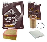 DENCKERMANN Controllo Set MANNOL LONGLIFE 5W-30 7L Per VW Amarok 3.0 TDI