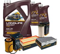 DENCKERMANN Controllo Set MANNOL LONGLIFE 5W-30 7L Per VW Caddy IV Kombi 2.0