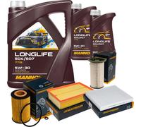 DENCKERMANN Controllo Set MANNOL LONGLIFE 5W-30 7L Per VW Passat Variant 2.0
