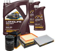 DENCKERMANN Controllo Set MANNOL LONGLIFE 5W-30 7L Per VW Passat Variant 2.0