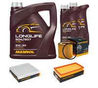DENCKERMANN Controllo Set MANNOL LONGLIFE 5W-30 7L Per VW Polo 1.2 12V Seat