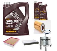 DENCKERMANN Controllo Set MANNOL LONGLIFE 5W-30 7L Per VW Polo 1.8 GTI Seat