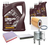 DENCKERMANN Controllo Set MANNOL LONGLIFE 5W-30 8L Per Audi A1 Sportback S1