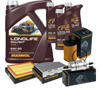 DENCKERMANN Controllo Set MANNOL LONGLIFE 5W-30 8L Per Audi TT 3.2 V6 Quattro