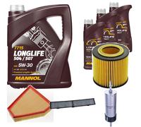 DENCKERMANN Controllo Set MANNOL LONGLIFE 5W-30 8L Per BMW 3 Serie 325i 330i