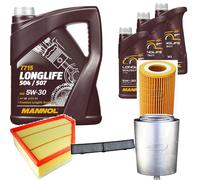 DENCKERMANN Controllo Set MANNOL LONGLIFE 5W-30 8L Per BMW 3 Serie Touring 335d