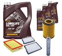 DENCKERMANN Controllo Set MANNOL LONGLIFE 5W-30 8L Per BMW 5 Serie 520i 525i