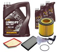 DENCKERMANN Controllo Set MANNOL LONGLIFE 5W-30 8L Per BMW 5 Serie 523i 530i