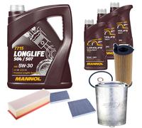DENCKERMANN Controllo Set MANNOL LONGLIFE 5W-30 8L Per BMW 5er Touring 520d