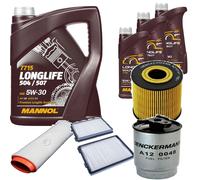 DENCKERMANN Controllo Set MANNOL LONGLIFE 5W-30 8L Per BMW 5er Touring 530d