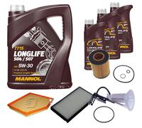 Denckermann Controllo Set mannol Longlife 5W-30 8L per BMW 6er Cabriolet 650i