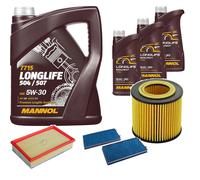DENCKERMANN Controllo Set MANNOL LONGLIFE 5W-30 8L Per BMW 7 Serie 730i Li