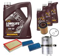 DENCKERMANN Controllo Set MANNOL LONGLIFE 5W-30 8L Per BMW 7 Serie 750i Li 740i