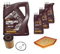 Denckermann Controllo Set mannol Longlife 5W-30 8L per BMW Serie 6er Cabriolet