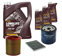 DENCKERMANN Controllo Set MANNOL LONGLIFE 5W-30 8L Per Lancia Kappa Coupe 2.4