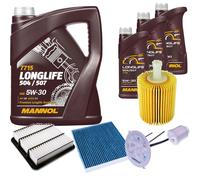 DENCKERMANN Controllo Set MANNOL LONGLIFE 5W-30 8L Per Lexus IS II 250