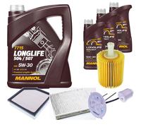 DENCKERMANN Controllo Set MANNOL LONGLIFE 5W-30 8L Per Lexus IS III 250