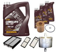 DENCKERMANN Controllo Set MANNOL LONGLIFE 5W-30 8L Per Mazda 3 2.3 MPS Turbo